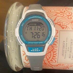 Casio Blue and Gray Digital Smartwatch